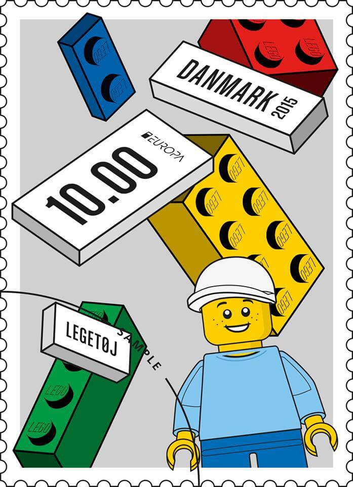 LEGO motiver er fra i dag af at finde på de danske frimærker.