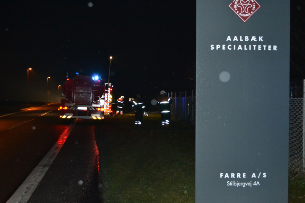 Der er igen brandbiler ved Aalbæk Specialiteter i Billund