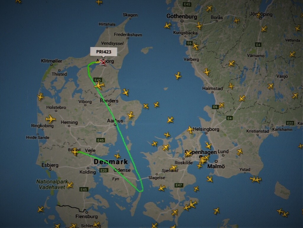 Fly fra Billund nødlandet i Aalborg